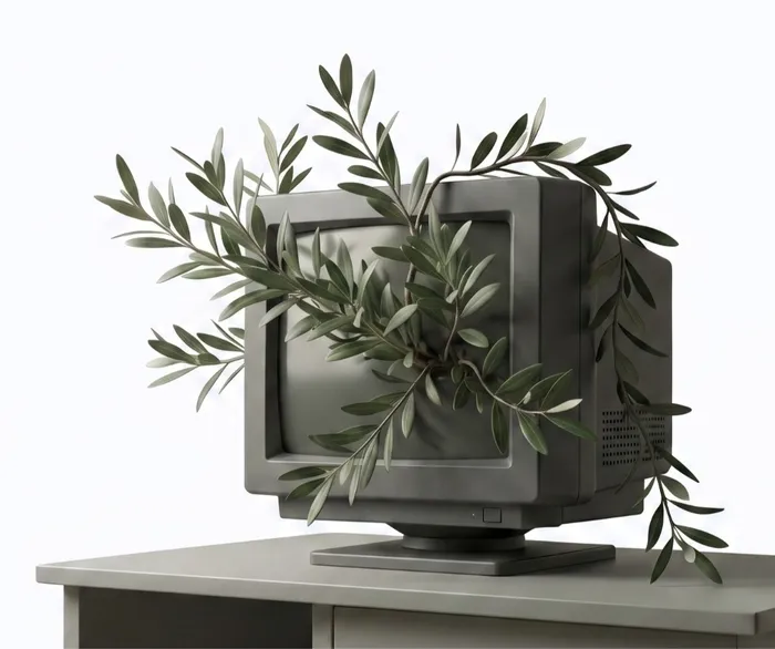Engineering Nature Vintage Monitor Artwork